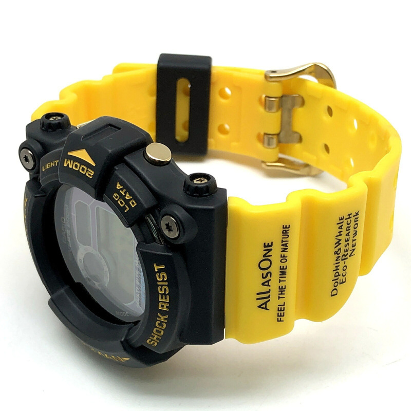 卡西歐 G-SHOCK Frogman Irukuji 2004 強韌太陽能手錶 GW-204K-9，國際版 Iruka Kujira 設計，黑黃配色，數字顯示，Mikunigaoka 專賣店-4