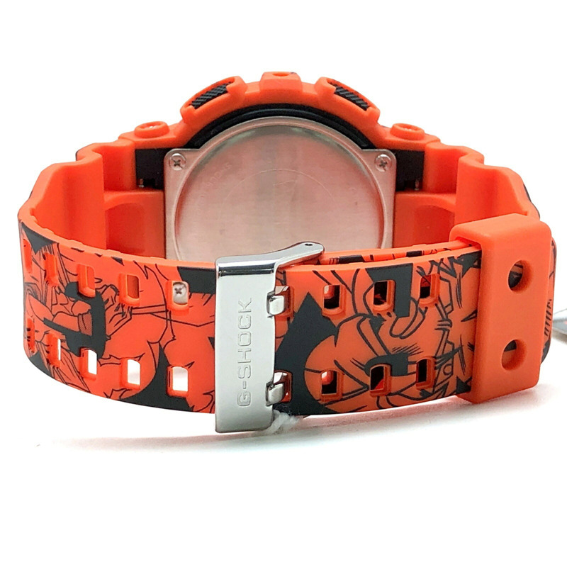 卡西歐 G-SHOCK GA-110JDB-1A4 龍珠Z聯名款腕錶,附LED背光,橘色指針/數位雙顯,錶盤印有孫悟空和四星球圖案,2020年8月在三國丘店發售-5