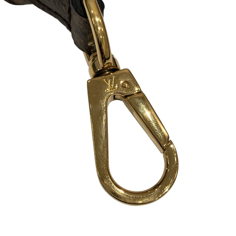 LOUIS VUITTON 路易威登 J02288 MONOGRAM STRAP 背帶 PVC帆布 老花 棕色 黑色 雙面 金釦-1