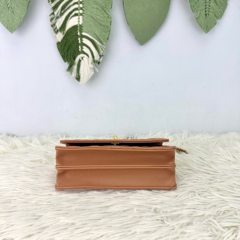 CHANEL 25b Handle 奶茶色 WOC 晶片款-5