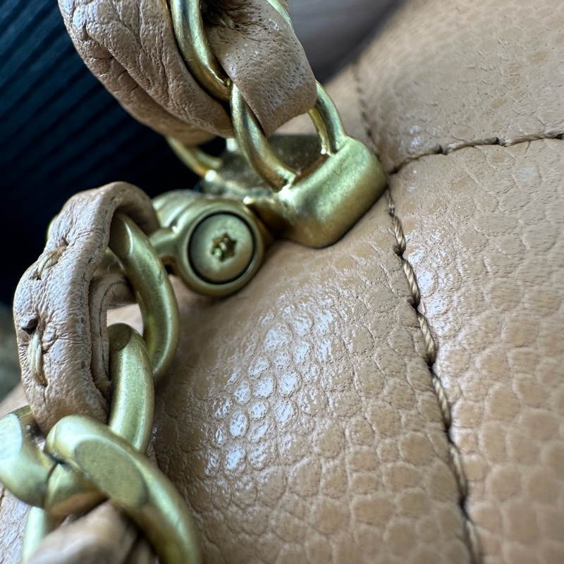 CHANEL 25b Handle 奶茶色 WOC 晶片款-12