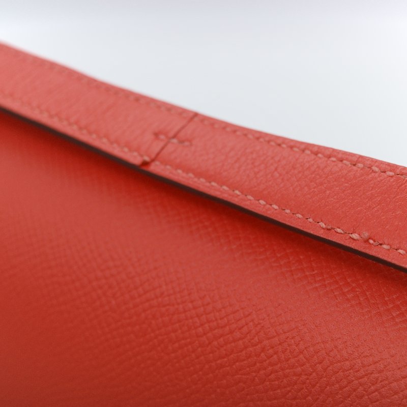 Hermès 愛馬仕 Constance 24 橘紅色 Epsom 牛皮 肩背包 斜背兩用包-12
