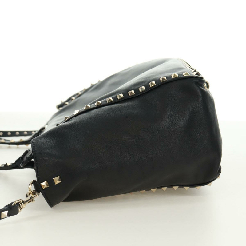 【日本直送】VALENTINO 皮革手提包 2way 黑色金色 正品 BA10419V-3