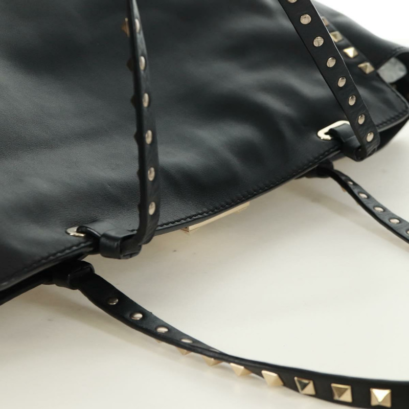 【日本直送】VALENTINO 皮革手提包 2way 黑色金色 正品 BA10419V-5