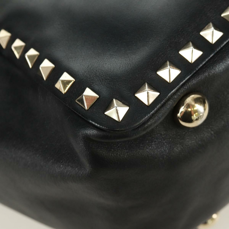 【日本直送】VALENTINO 皮革手提包 2way 黑色金色 正品 BA10419V-11