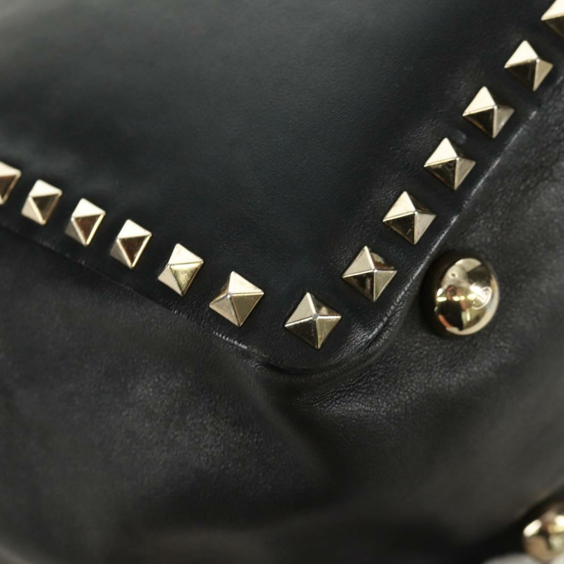 【日本直送】VALENTINO 皮革手提包 2way 黑色金色 正品 BA10419V-13