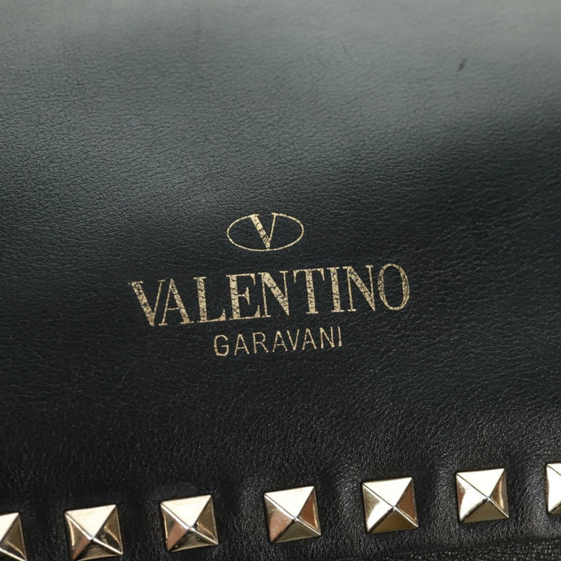 【日本直送】VALENTINO 皮革手提包 2way 黑色金色 正品 BA10419V-15