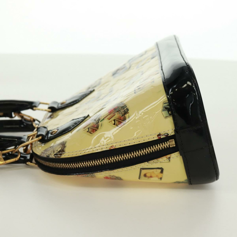 【日本直送】路易威登 Vernis 貼紙印花 Alma PM 手提包 白色 M50466 LV 正品 171697V-3