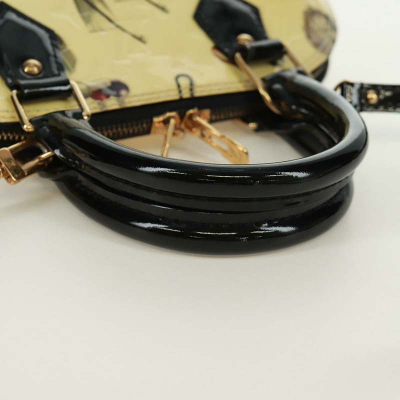 【日本直送】路易威登 Vernis 貼紙印花 Alma PM 手提包 白色 M50466 LV 正品 171697V-6