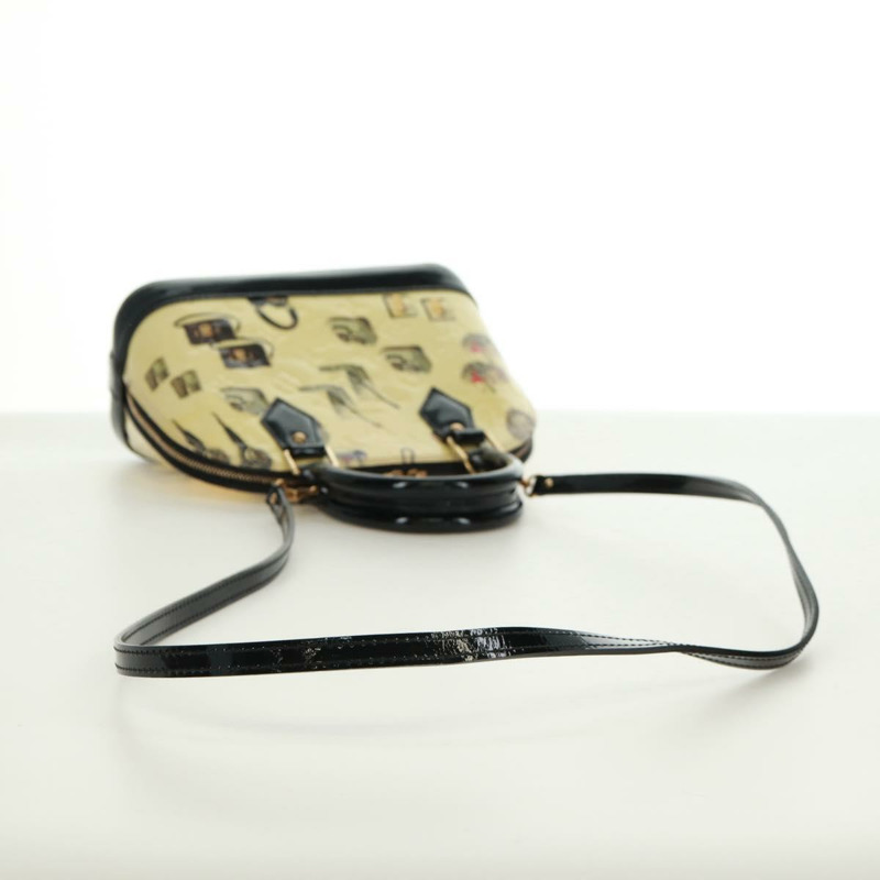 【日本直送】路易威登 Vernis 貼紙印花 Alma PM 手提包 白色 M50466 LV 正品 171697V-8