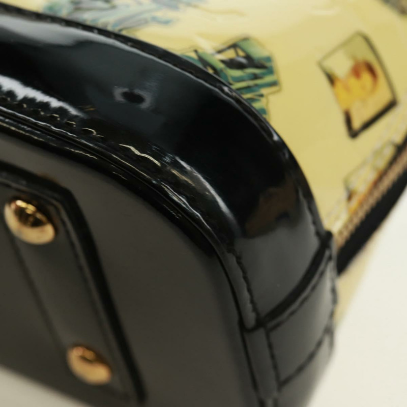 【日本直送】路易威登 Vernis 貼紙印花 Alma PM 手提包 白色 M50466 LV 正品 171697V-14