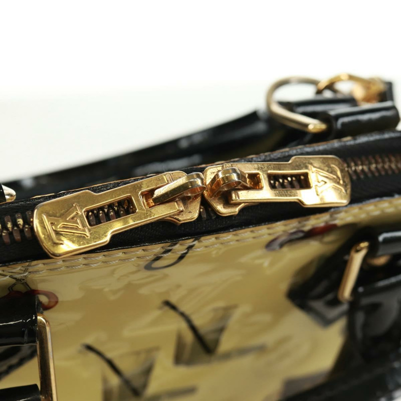 【日本直送】路易威登 Vernis 貼紙印花 Alma PM 手提包 白色 M50466 LV 正品 171697V-15