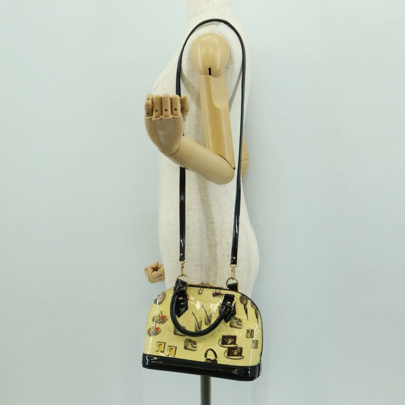 【日本直送】路易威登 Vernis 貼紙印花 Alma PM 手提包 白色 M50466 LV 正品 171697V-24