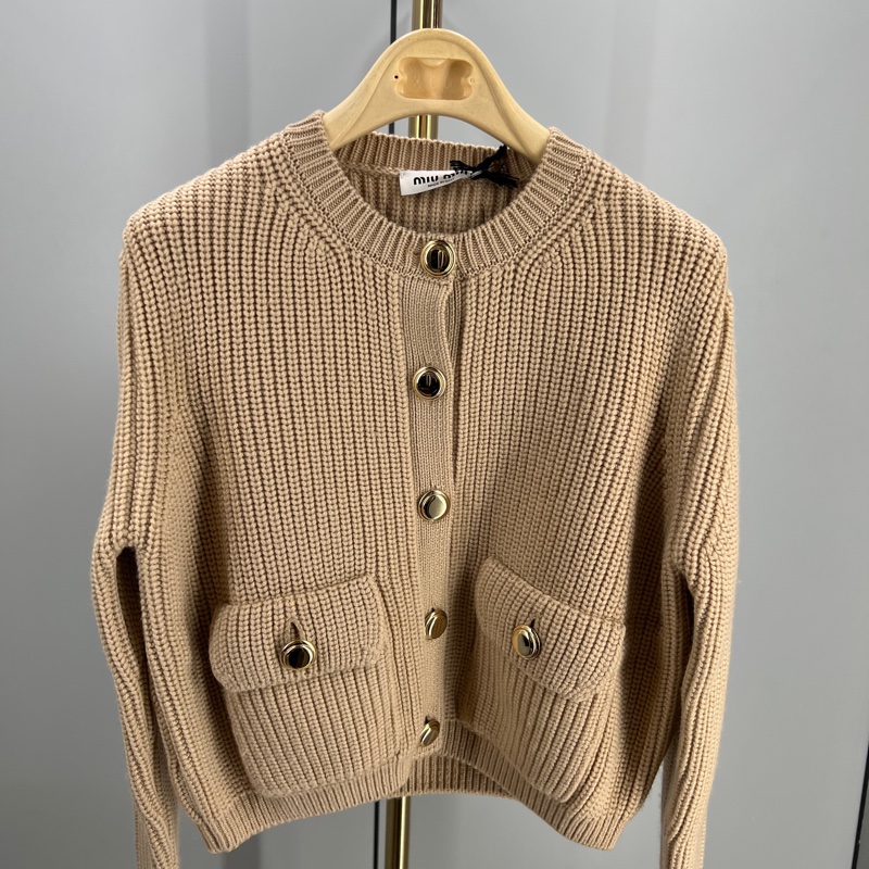 Miu Miu 女士 圓領紐扣針織毛衣IT-40 IT-42 IT-44碼-0