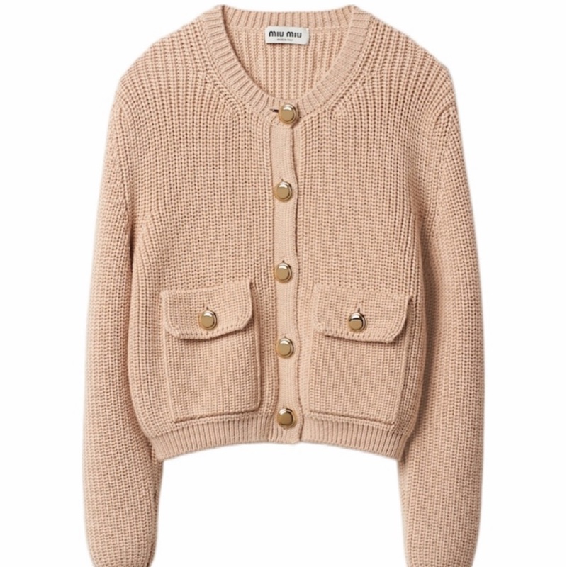 Miu Miu 女士 圓領紐扣針織毛衣IT-40 IT-42 IT-44碼-1