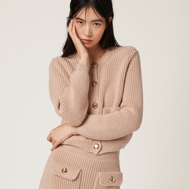 Miu Miu 女士 圓領紐扣針織毛衣IT-40 IT-42 IT-44碼-2