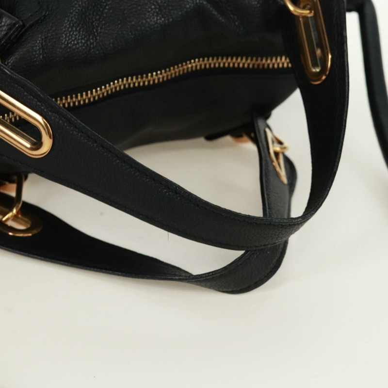 【日本直送】Chloe Paraty 手提包 皮革 2way 黑色 金色 Auth 171909V-6