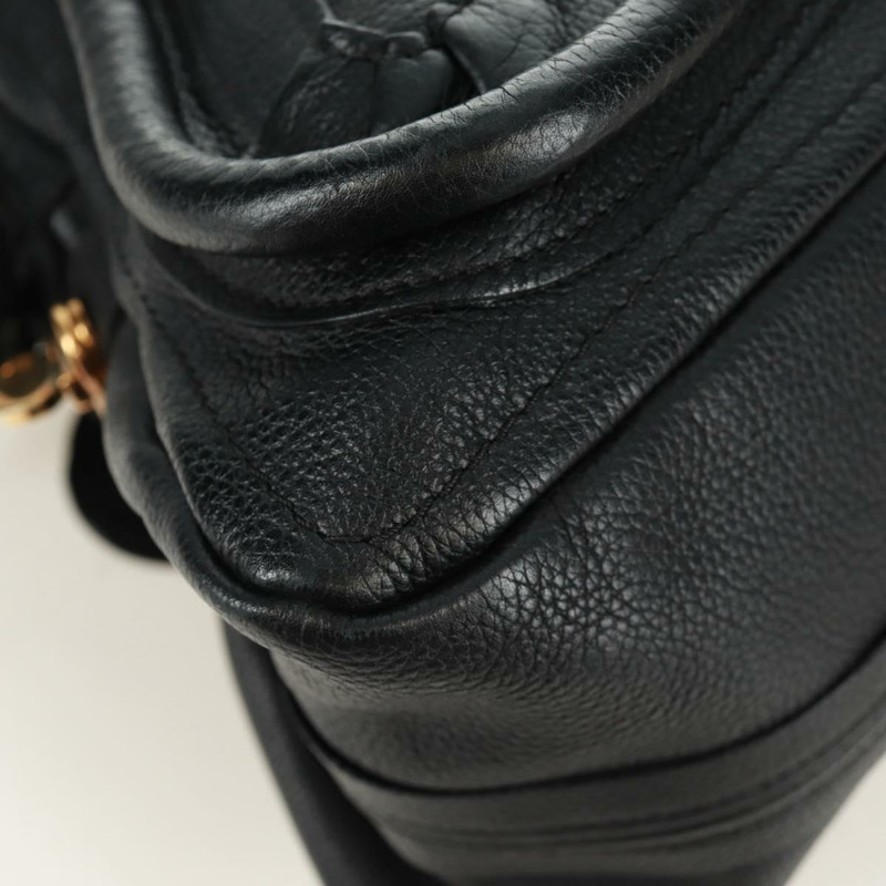 【日本直送】Chloe Paraty 手提包 皮革 2way 黑色 金色 Auth 171909V-12