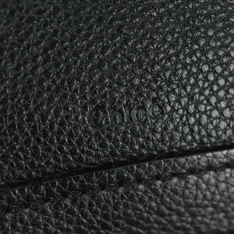 【日本直送】Chloe Paraty 手提包 皮革 2way 黑色 金色 Auth 171909V-17