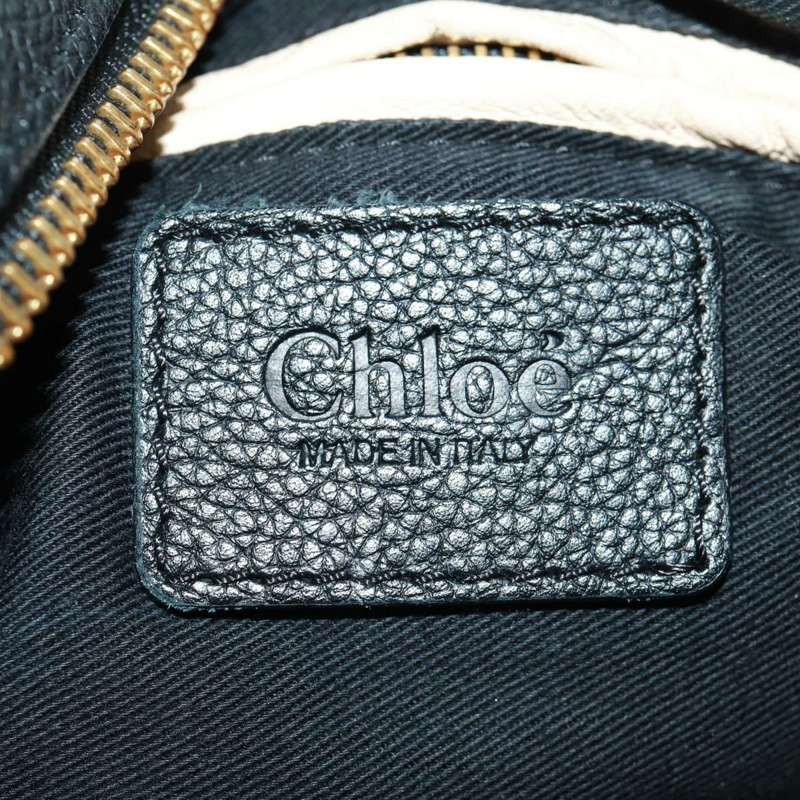 【日本直送】Chloe Paraty 手提包 皮革 2way 黑色 金色 Auth 171909V-18