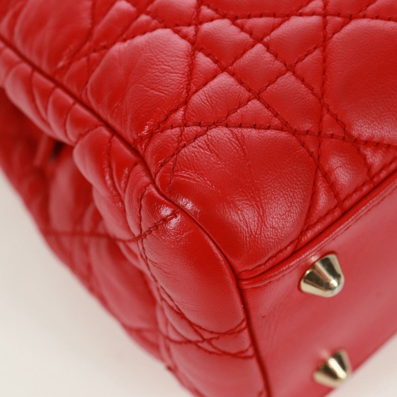 【日本直送】Christian Dior Canage鏈條托特包，羊皮材質，紅色金色，正品，貨號168978M-10