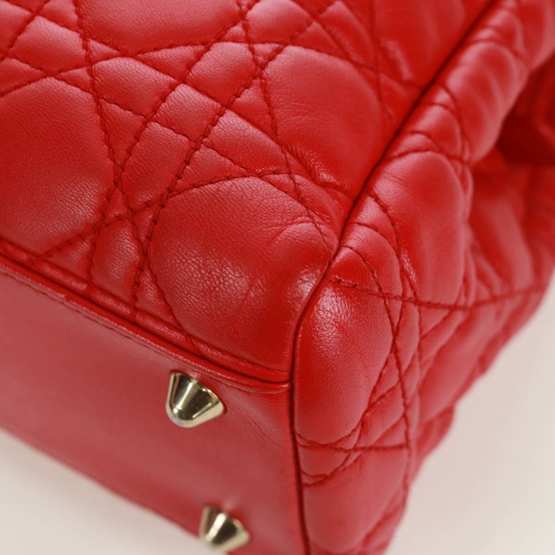 【日本直送】Christian Dior Canage鏈條托特包，羊皮材質，紅色金色，正品，貨號168978M-11
