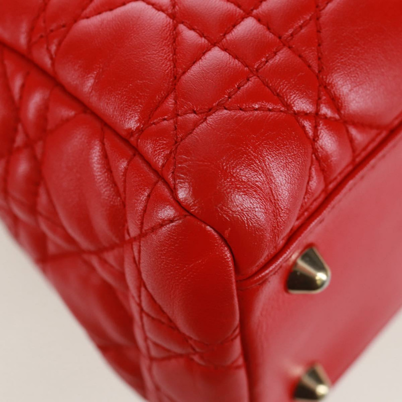 【日本直送】Christian Dior Canage鏈條托特包，羊皮材質，紅色金色，正品，貨號168978M-12