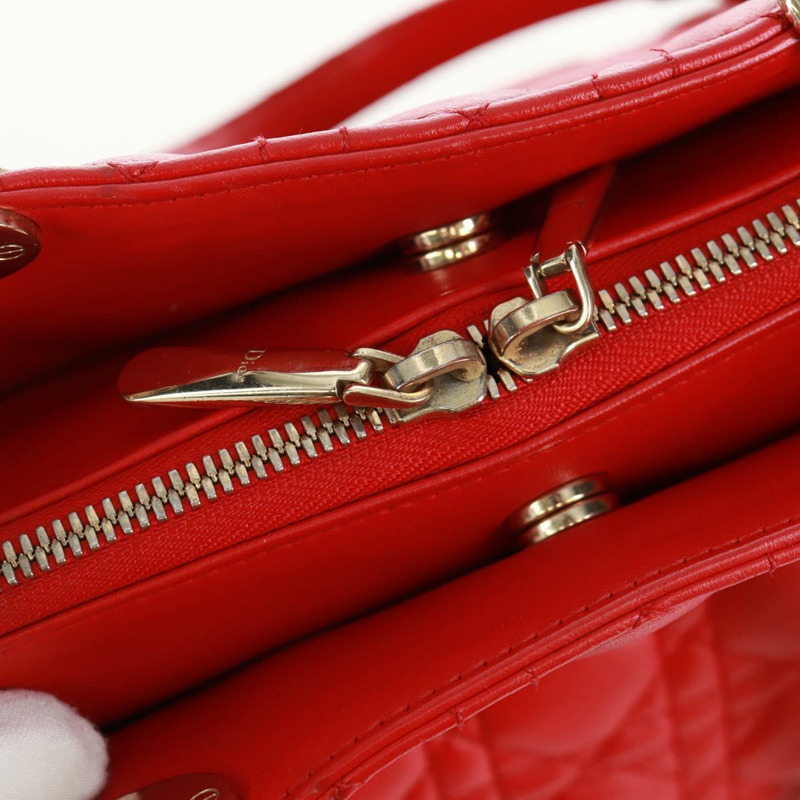 【日本直送】Christian Dior Canage鏈條托特包，羊皮材質，紅色金色，正品，貨號168978M-15