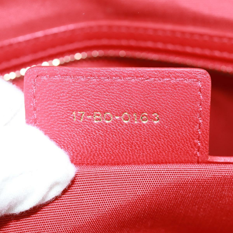 【日本直送】Christian Dior Canage鏈條托特包，羊皮材質，紅色金色，正品，貨號168978M-24