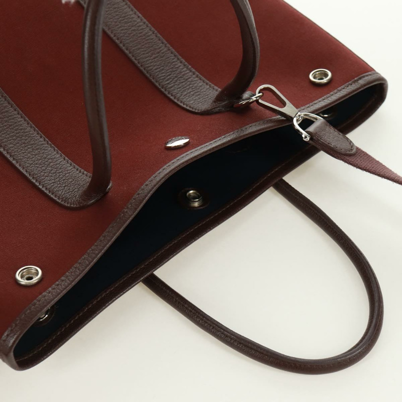 【日本直送】愛馬仕 Garden File PM 手提包 帆布 兩用 棕色 正品 168940SAV-5