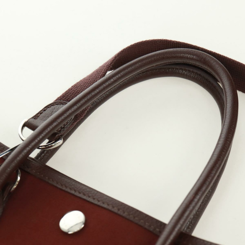 【日本直送】愛馬仕 Garden File PM 手提包 帆布 兩用 棕色 正品 168940SAV-7