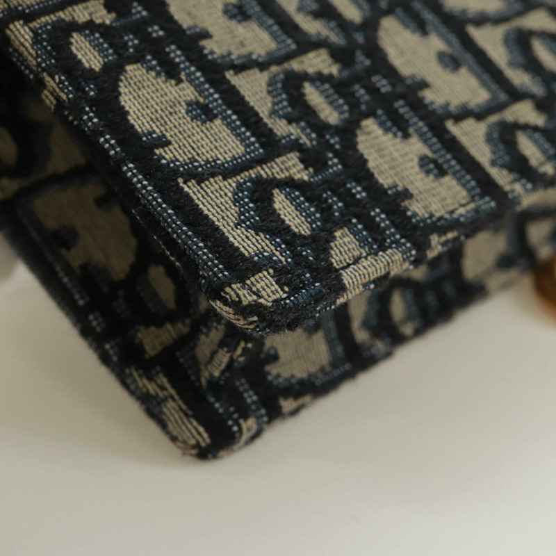 【日本直送】Christian Dior Trotter帆布馬鞍腰包,海軍藍/金色,正品,貨號161735M-11