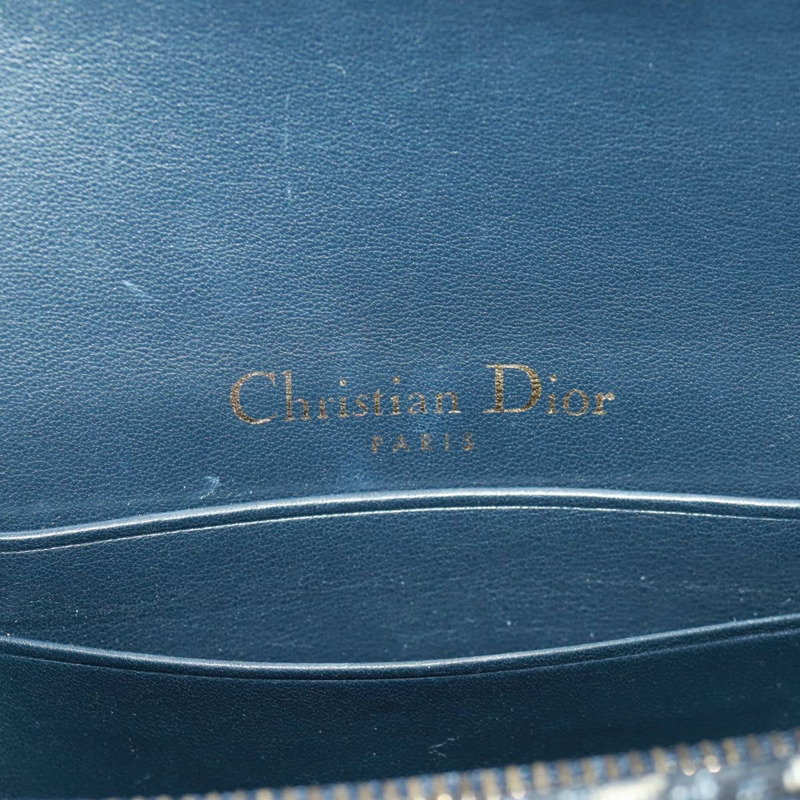 【日本直送】Christian Dior Trotter帆布馬鞍腰包,海軍藍/金色,正品,貨號161735M-16
