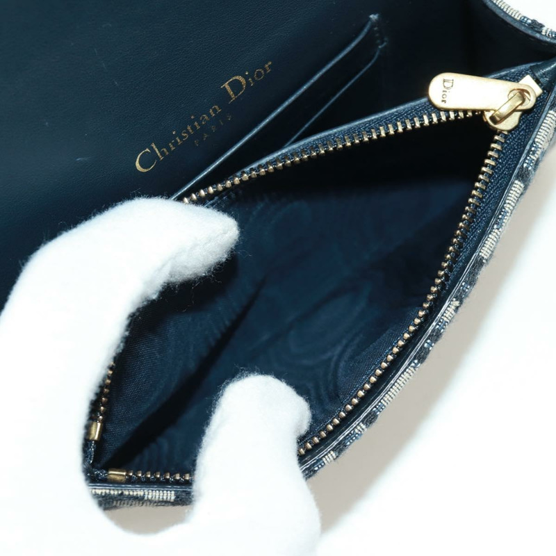 【日本直送】Christian Dior Trotter帆布馬鞍腰包,海軍藍/金色,正品,貨號161735M-21