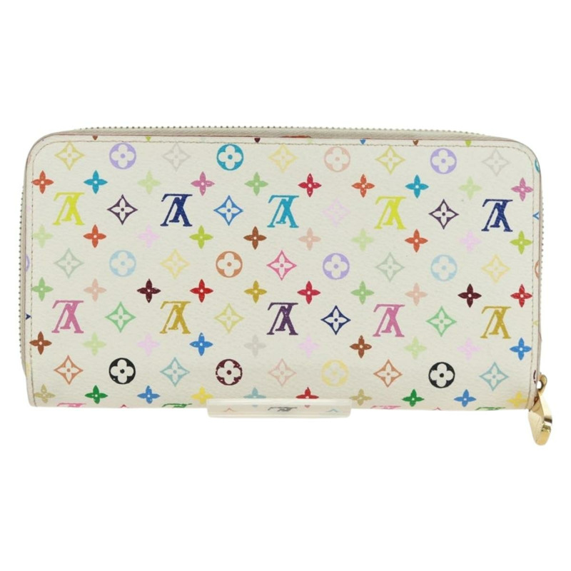 【日本直送】路易威登 Monogram Multicolor Zippy 長版皮夾 白色 M60241 LV 正品 171842V-2