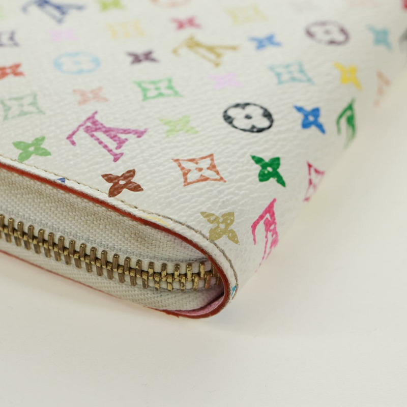 【日本直送】路易威登 Monogram Multicolor Zippy 長版皮夾 白色 M60241 LV 正品 171842V-9