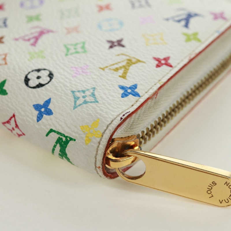 【日本直送】路易威登 Monogram Multicolor Zippy 長版皮夾 白色 M60241 LV 正品 171842V-10