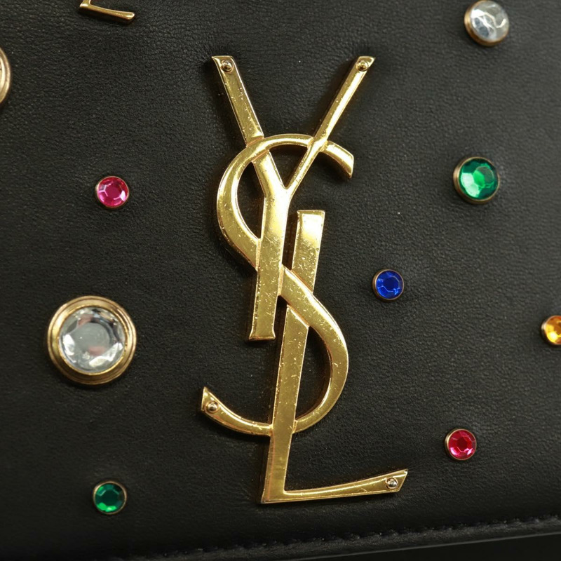 【日本直送】SAINT LAURENT 鏈條 Kate 單肩包 皮革 黑色 金色 正品 171838SAM-14