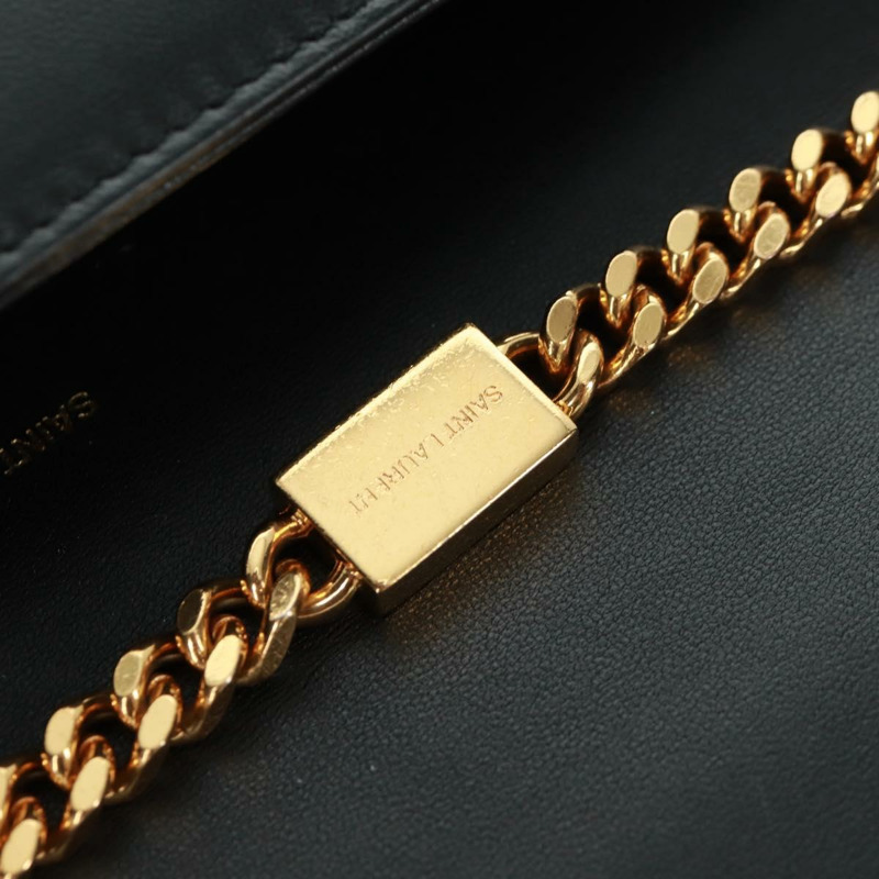 【日本直送】SAINT LAURENT 鏈條 Kate 單肩包 皮革 黑色 金色 正品 171838SAM-16