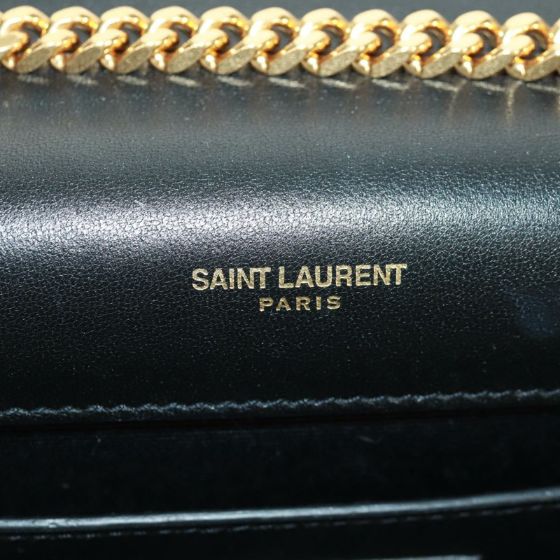 【日本直送】SAINT LAURENT 鏈條 Kate 單肩包 皮革 黑色 金色 正品 171838SAM-17