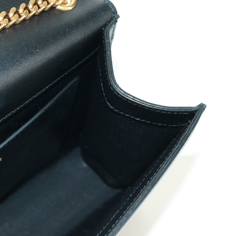 【日本直送】SAINT LAURENT 鏈條 Kate 單肩包 皮革 黑色 金色 正品 171838SAM-20