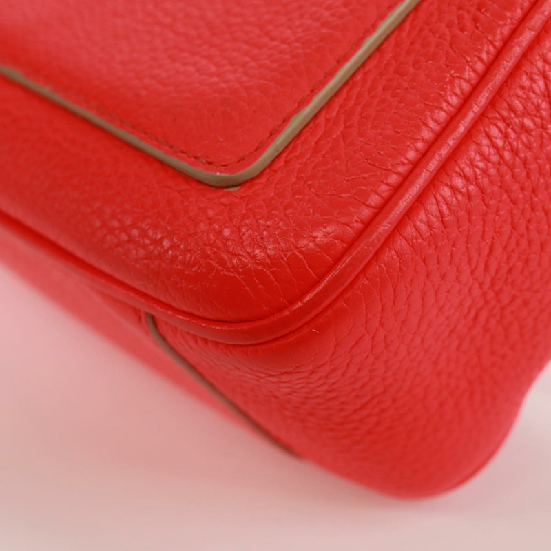 【日本直送】Christian Dior Beadior 手提包 皮革 2way 紅色銀色 正品 170893M-14