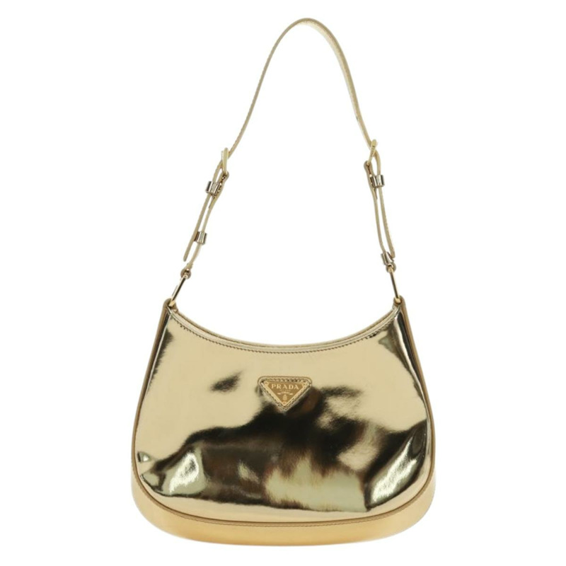 【日本直送】PRADA 漆皮雙肩包，金色，正品，貨號 171310SAM-1