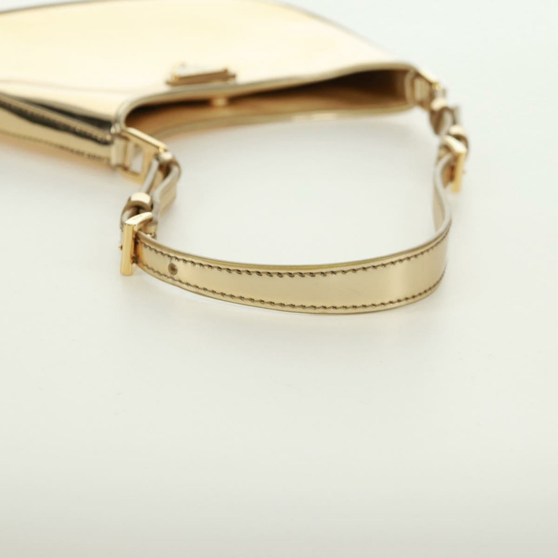 【日本直送】PRADA 漆皮雙肩包，金色，正品，貨號 171310SAM-6