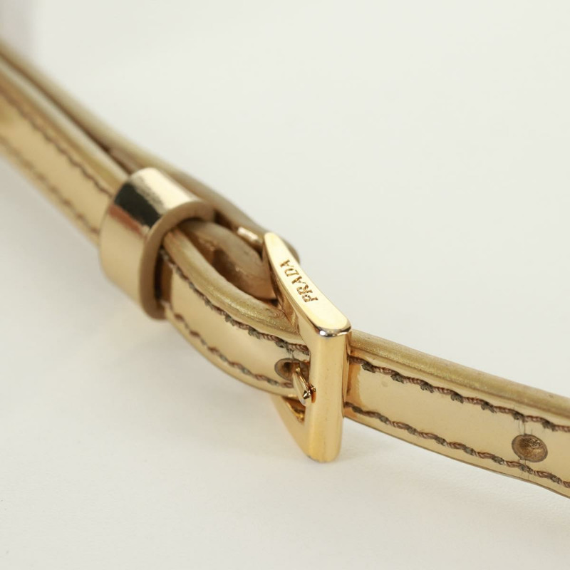 【日本直送】PRADA 漆皮雙肩包，金色，正品，貨號 171310SAM-7