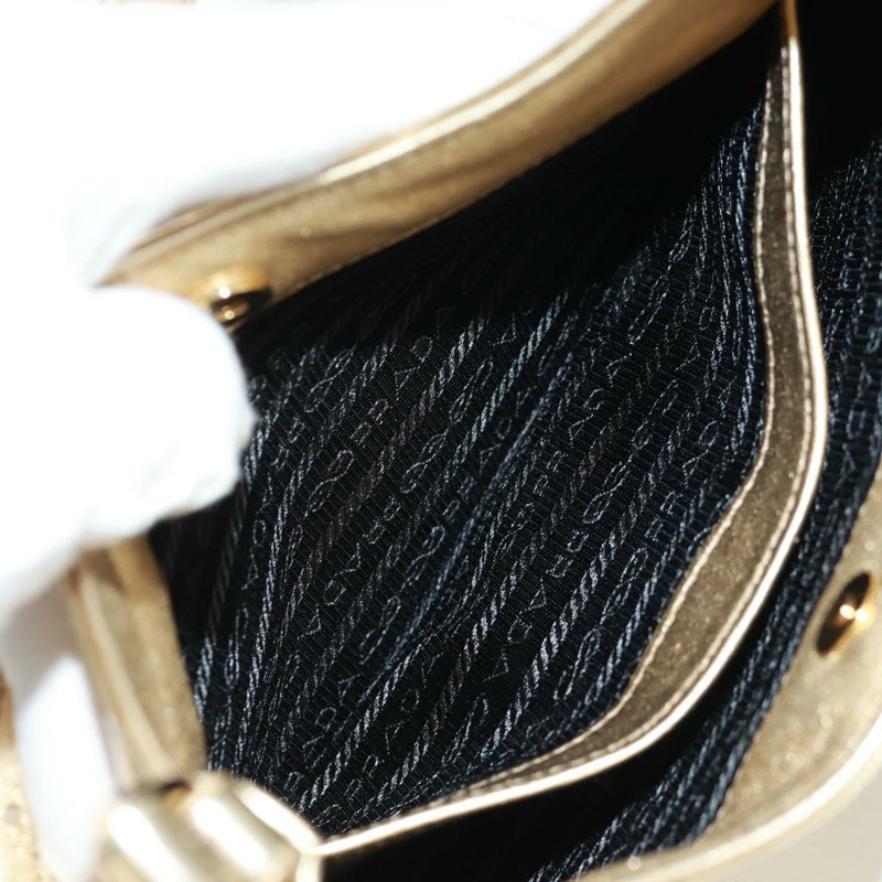 【日本直送】PRADA 漆皮雙肩包，金色，正品，貨號 171310SAM-19