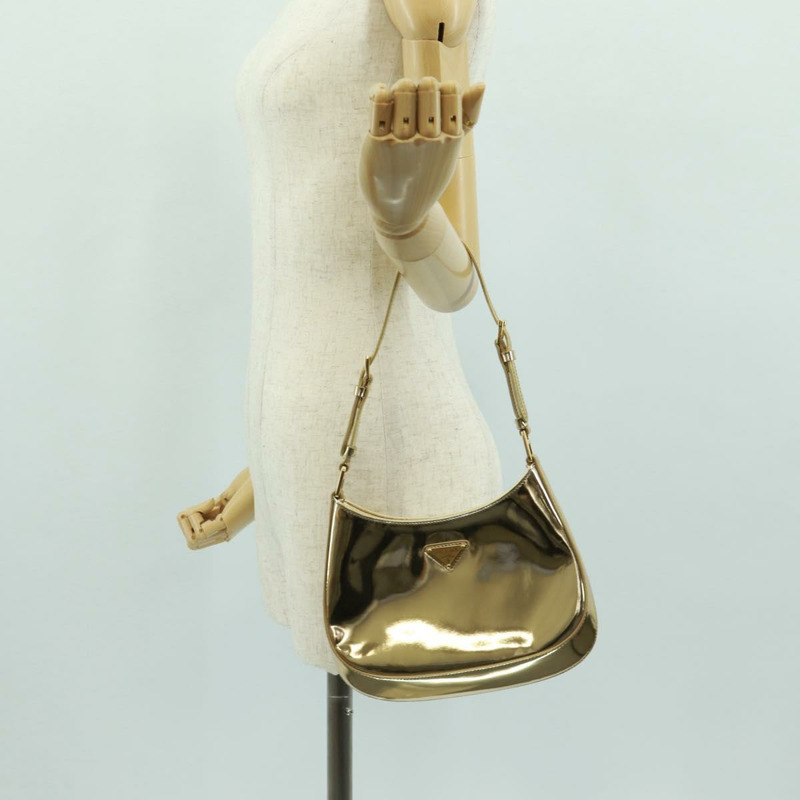 【日本直送】PRADA 漆皮雙肩包，金色，正品，貨號 171310SAM-21