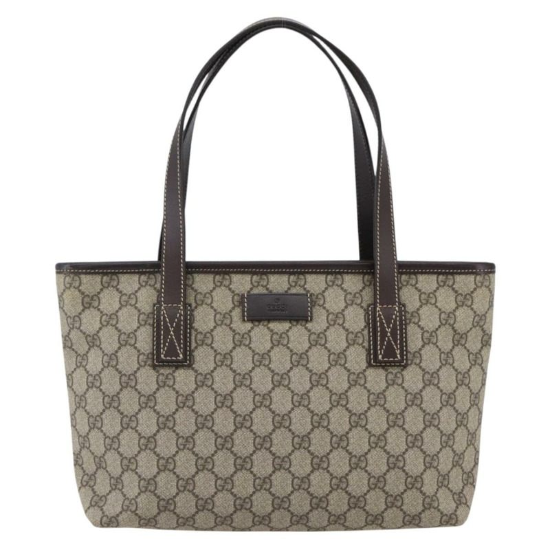 【日本直送】GUCCI GG Supreme 托特包 PVC 米色銀色 211138 正品 ep13363V-1