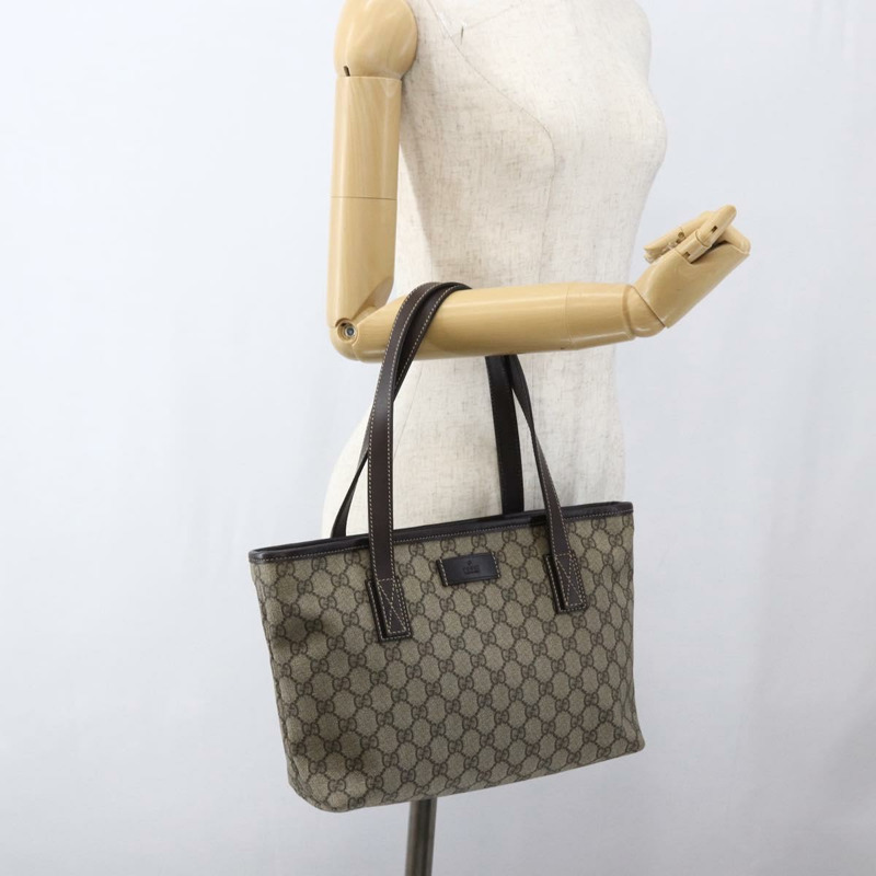 【日本直送】GUCCI GG Supreme 托特包 PVC 米色銀色 211138 正品 ep13363V-21