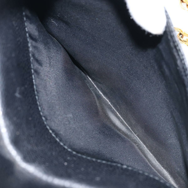 【日本直送】香奈兒魚子醬皮黑色金CC鏈條單背包 Auth 166896SAV-21